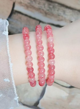 粉纹新款爆裂纹手链民族风手串爱情官方旗舰店情侣闺蜜手串学生版