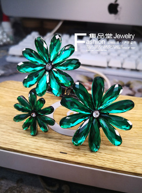 欧美琉璃夸张大雏菊花朵手镯独特