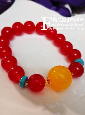 国风手链人造宝石蜜蜡元素
