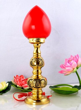 寺院祠堂佛前纯铜元宝供灯