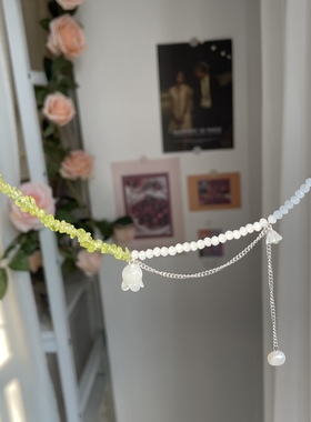 一加一shop原创设计感铃兰项链女小众高级气质锁骨链小清新复古