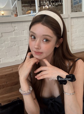 Pree“特调白”布艺宽边发箍女简约气质头箍韩国ins风发饰