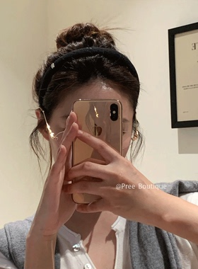 Pree“珍妮～”小香秋冬细发箍女高颅顶显脸小头箍多色百搭发卡