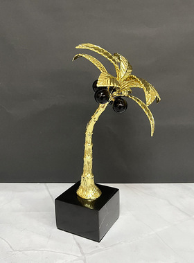 轻奢摆件客厅酒柜餐边柜摆设现代简约家居装饰创意乔迁新品椰子树