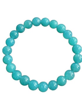 天河石手串 天然蓝色水晶手链莫桑比克天河单圈夏日清凉款