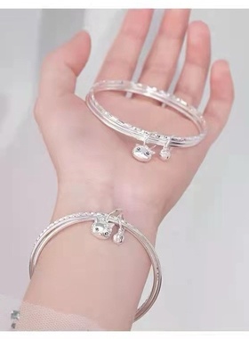 三生三世手镯女年轻时尚简约铃铛hello kitty凯蒂猫送闺蜜女友礼