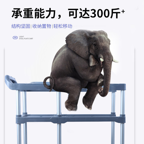 酒店收餐车三层推车撤餐车收碗车带垃圾桶多功能塑料餐厅饭店商用 - 图1