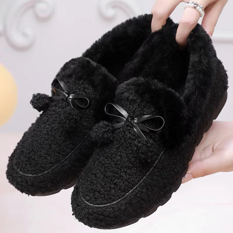 毛毛鞋女冬外穿舒适软底妈妈鞋居家拖鞋女休闲百搭一脚蹬豆豆鞋女,淘宝优惠券,粉丝福利购,淘宝优惠卷