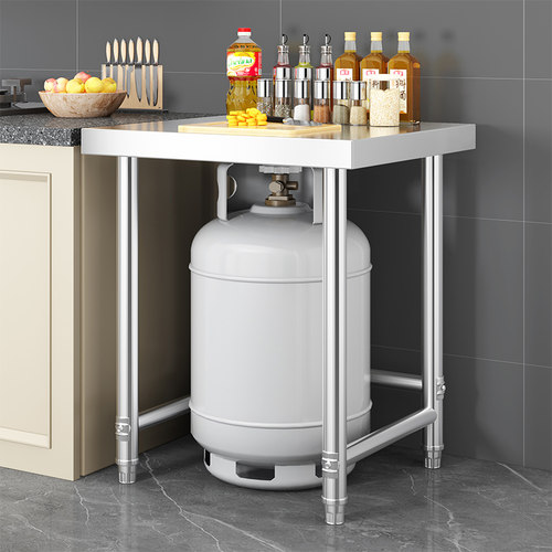 工作台单层煤气罐架子厨房不锈钢切菜桌面正方形一层煤气灶台家用 - 图2