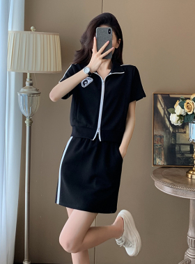 POLO领短袖短裙休闲运动套装