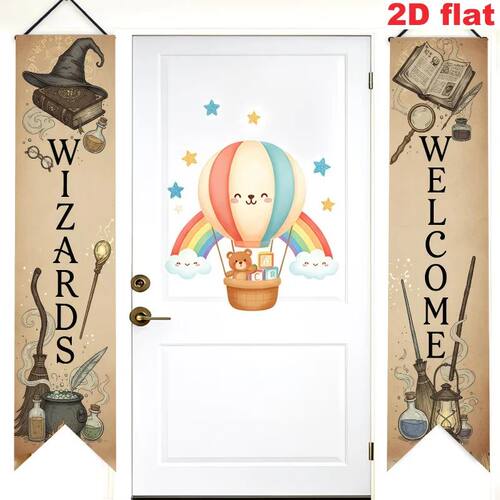 Set of 2 | 2D Flat-Style | Wizard & Magic-Themed Decorative - 图2