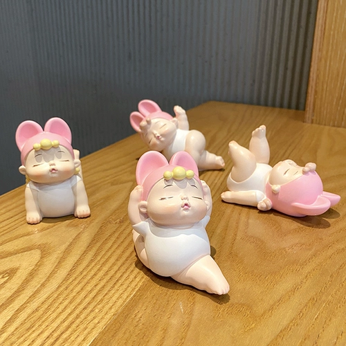 Настольное мультяшное украшение для ногтей для йоги для авто, подарок на день рождения