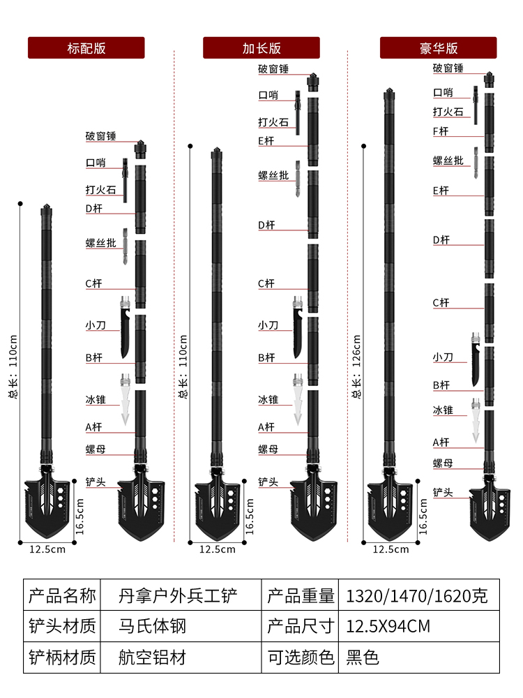 正品多功能工具组合刀具防身户外用品装备edc野外生存战术棍荒野-图3