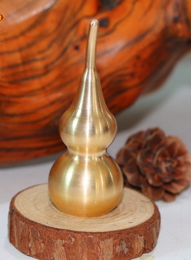 聚福缘纯铜开口葫芦桃木房间客厅