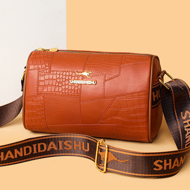 高级真皮女士斜挎包2025新款网红洋气女包休闲单肩妈妈包枕头包潮,淘宝优惠券,粉丝福利购,淘宝优惠卷