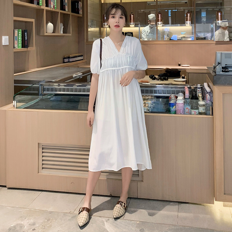 孕妇装夏装连衣裙宽松大码a字裙 himibaby连衣裙