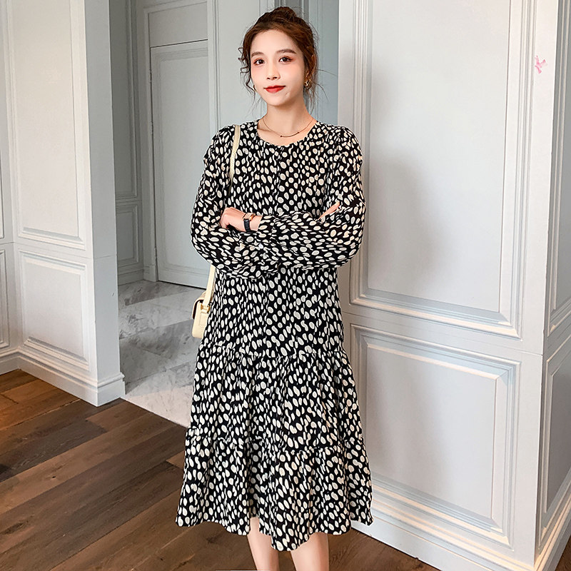孕妇秋装2021新款潮妈长款连衣裙 himibaby连衣裙