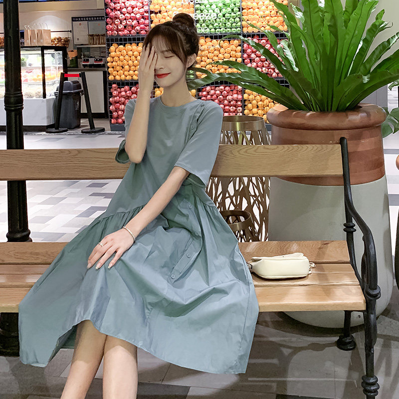 孕妇夏装2022新款潮妈怀孕连衣裙 himibaby连衣裙