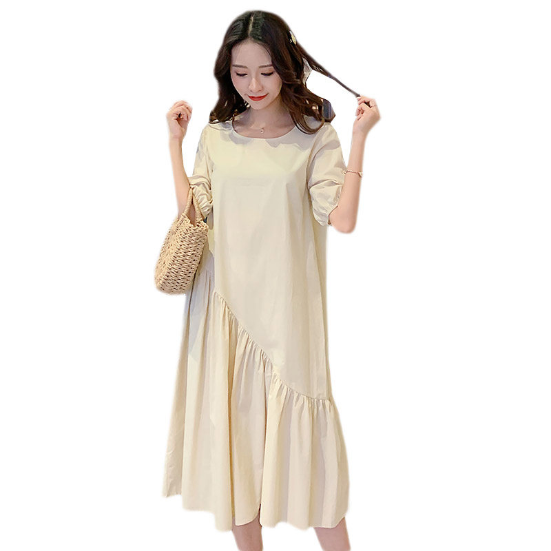 孕妇百褶2021新款韩版宽松连衣裙 himibaby连衣裙