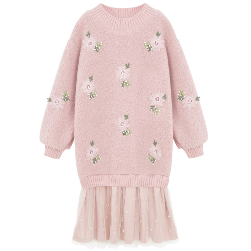 孕妇春秋装时尚款2021年新款毛衣 himibaby连衣裙