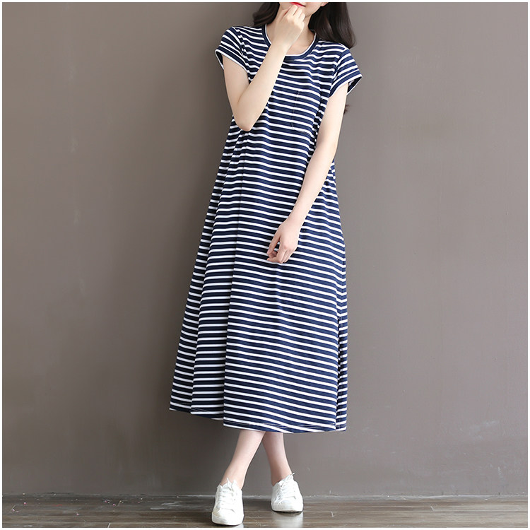孕妇夏装连衣裙长款过膝韩版可t恤 himibaby连衣裙