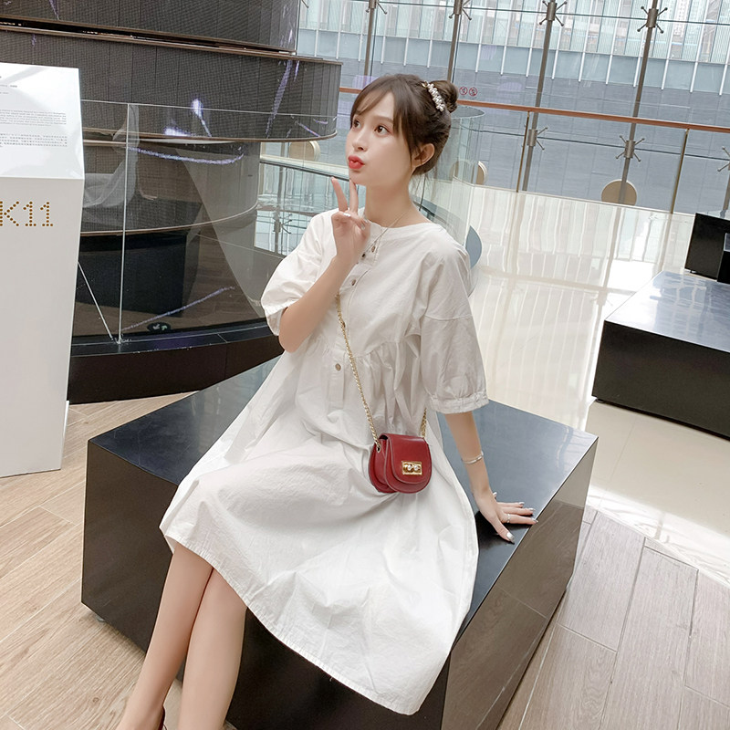 孕妈潮装夏天2021小香风洋气连衣裙 himibaby连衣裙