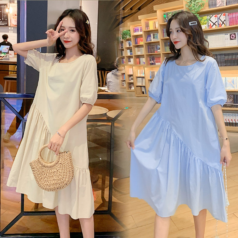 孕妇百褶2021新款韩版宽松连衣裙 himibaby连衣裙