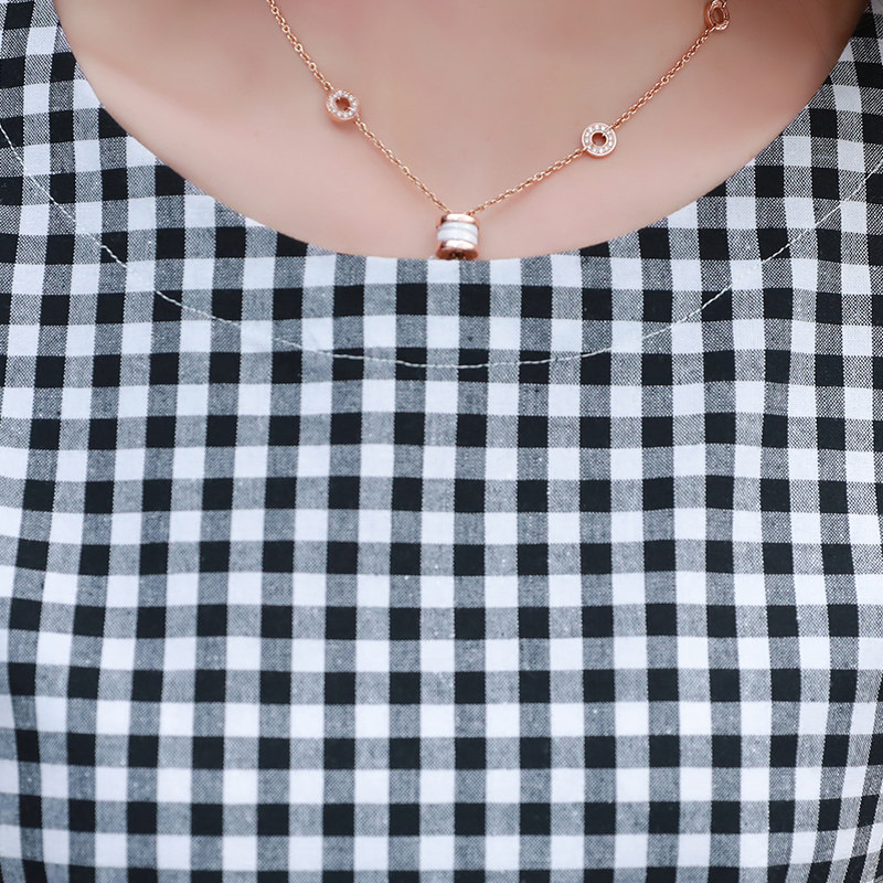 孕妈妈格子短袖夏装中长款连衣裙 himibaby连衣裙