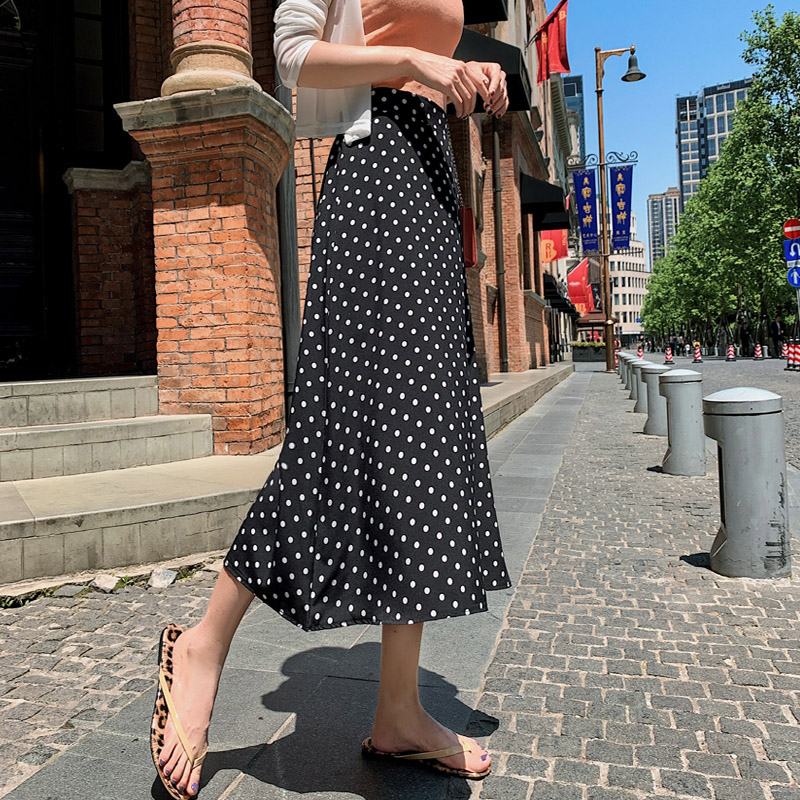 a 长裙子 字雪纺适合胯大腿粗 2019 夏新款高腰波点半身裙中长款女 a 长裙子 字雪纺适合胯大腿粗 2019 夏新款高腰波点半身裙中长款女
