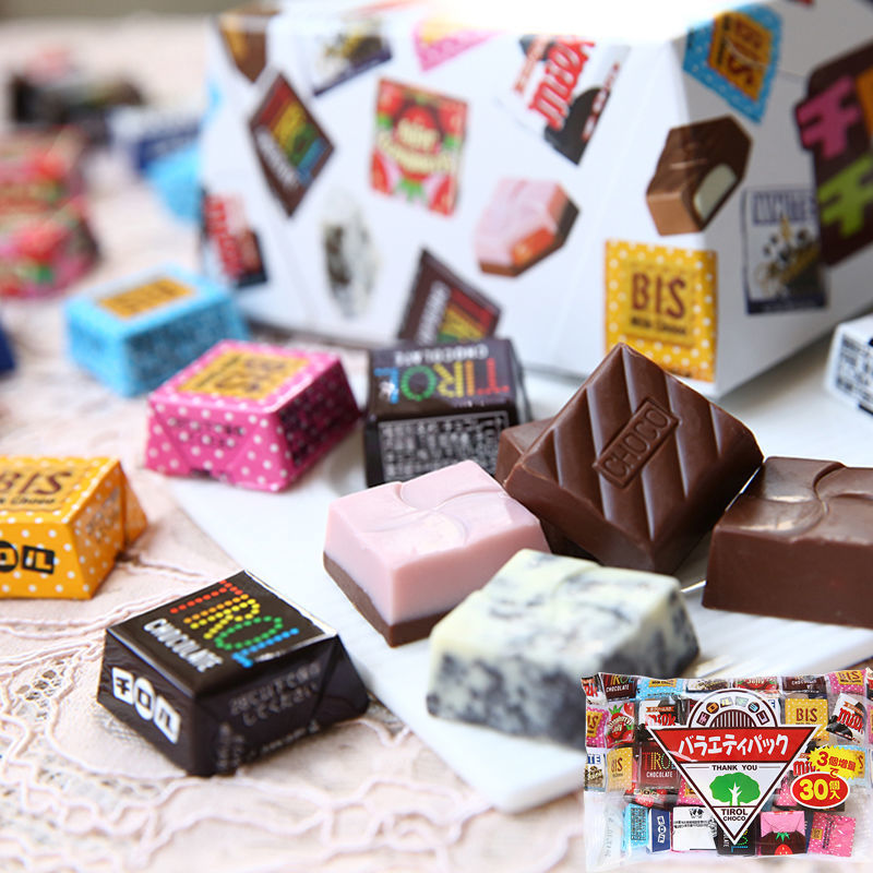 日本进口零食Tirol松尾什锦夹心巧克力礼盒装网红糖果喜糖朱古力 - 图1