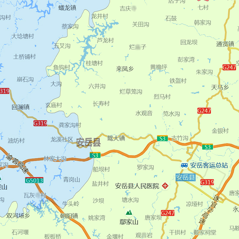 资阳市地图批零1.1m高清贴图四川省新款行政交通区域路线划分包邮 - 图2