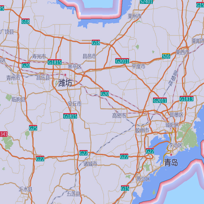 京津冀鲁地图1.1米JPG格式素材彩色图新款电子版订制任意区域地图-图1