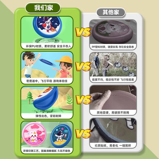 Weiche fliegende Untertasse, sicheres Spielzeug für fliegende Untertassen im Freien für Kinder