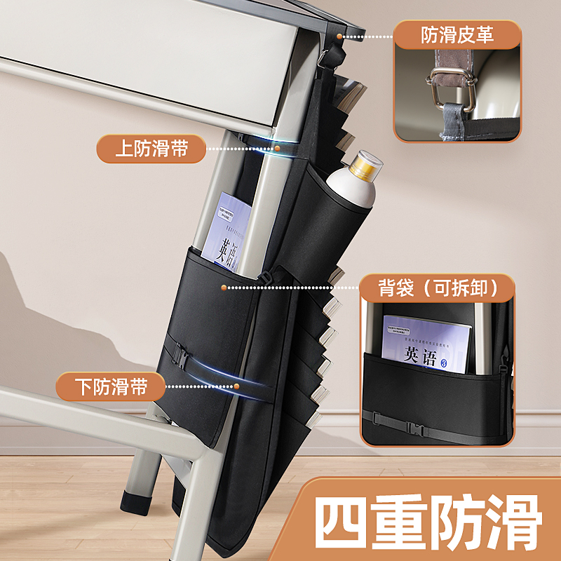 悟生新款书袋课桌收纳学生挂书袋书桌挂袋初中生高中生桌边放书神器书立架书本置物架教室桌面侧旁挂带双课室_文具电教_文化用品_商务用品 第2张
