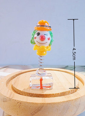 淄博博山陶瓷琉璃大观园手工琉璃小丑彩色装饰车载摆件礼物礼品