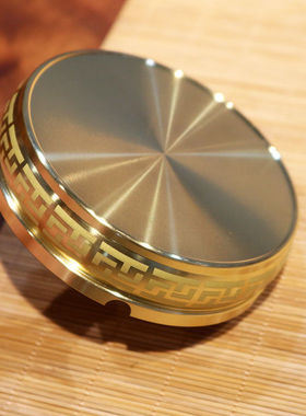 高档纯黄铜烟灰缸家用客厅酒店茶桌茶几老板办公桌用高端铜制烟缸