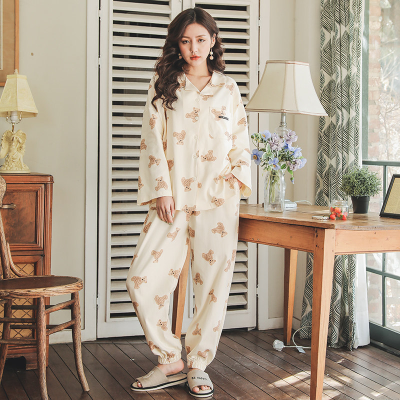 月子服春秋纯棉5月份4产后6睡衣 欧美妃家居服套装