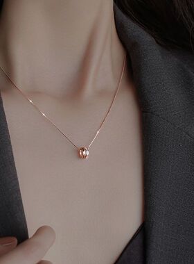 圆环项链女ins不掉色锁骨