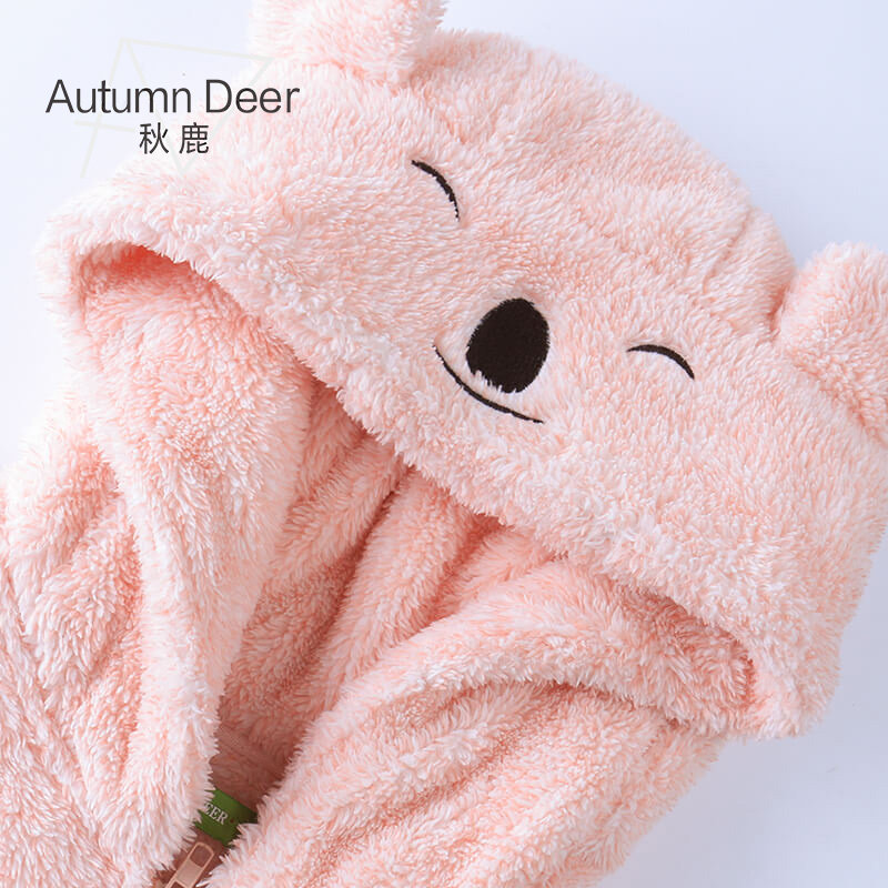 秋鹿秋冬季可爱卡通睡衣女珊瑚绒保暖长袖法兰绒家居服套装可外穿,淘宝优惠券,粉丝福利购,淘宝优惠卷