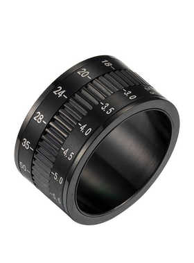 12MM跨境可转动相机镜头戒指钛钢