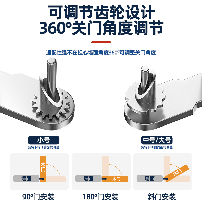 吧台回弹门合页天地上下铰链半腰门双向牛仔门卫生间隐藏天地合页-图2