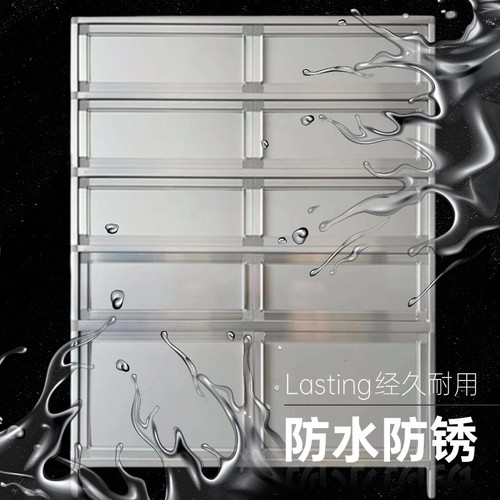 门口对开门铝合金鞋柜防霉防锈玄关阳台走廊室内外不锈钢鞋架包邮 - 图0