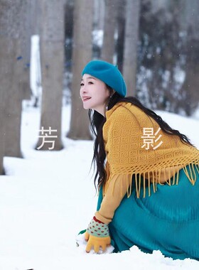 冬季韩版流苏针织毛线三角形围巾