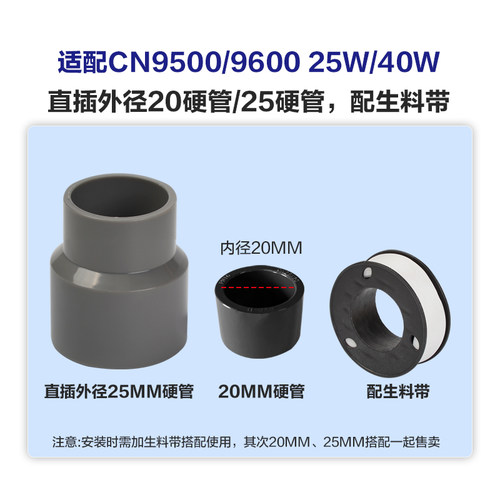 创宁变频水泵硬管转接头改陆用改面吸接头转PVC管创宁水泵配件 - 图1