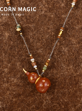 民族风冬天配毛衣的项链轻奢小众