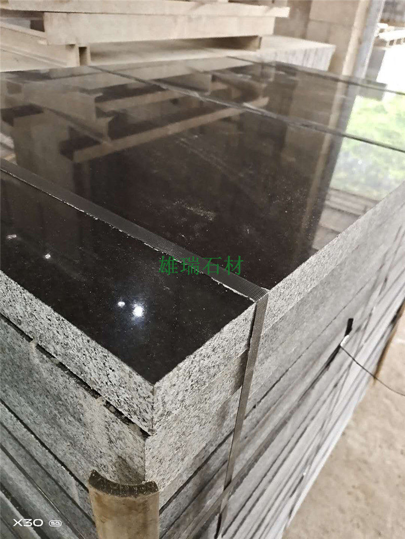 天然大理石芝麻黑钟山青火烧板荔枝面花岗岩g654广场铺地墓碑石材 雄瑞工艺石材 淘优券