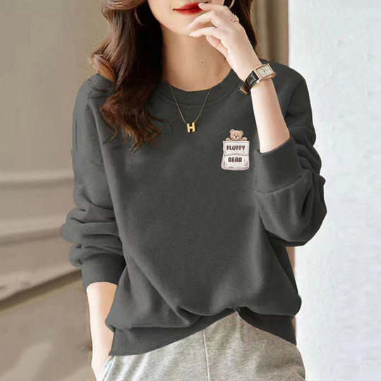 Брендовая тонкая свободная женская толстовка с принтом на весну и осень для женщин