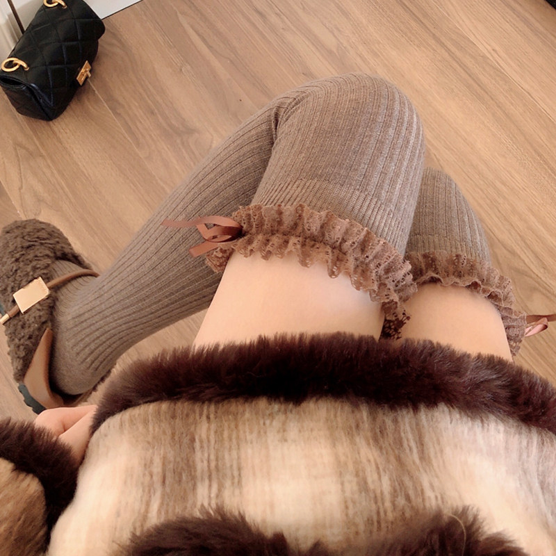 秋冬加绒美拉德咖色长筒袜女羊毛保暖大腿高筒袜加厚米白色过膝袜,淘宝优惠券,粉丝福利购,淘宝优惠卷