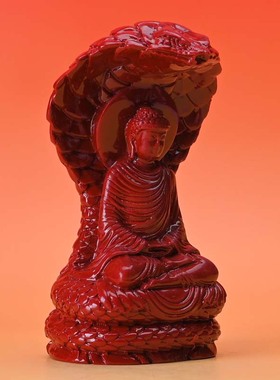 新品爆款朱砂蛇护佛陀大日如来摆件家居客厅办公室新中式禅意装饰