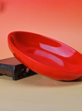 正品朱砂圆形红砂和紫金砂盘子家用寺庙供桌专用朱砂摆盘